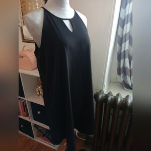 NWT Fall Spaghetti strap black halter keyhole dress